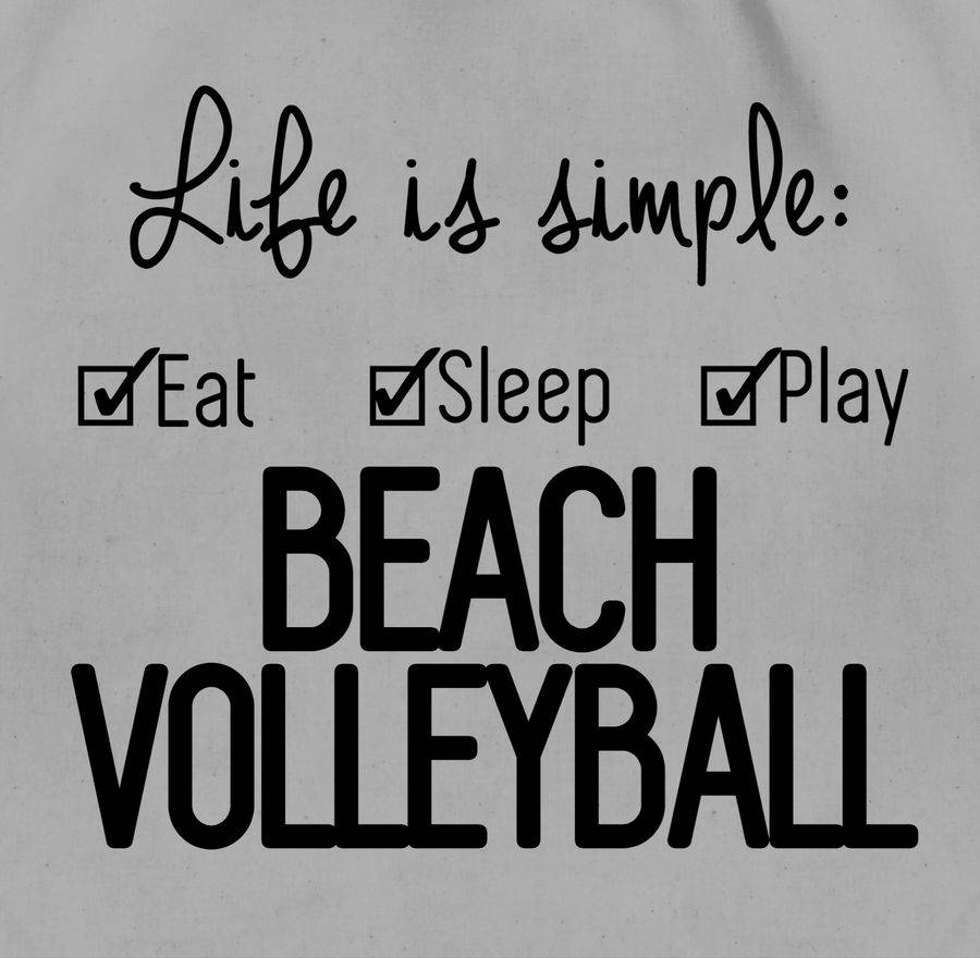 Shirtracer Life Is Simple Beachvolleyball: T-Shirt Turnbeutel Shirtracer