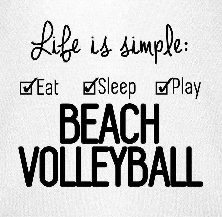 Shirtracer Life Is Simple Beachvolleyball: T-Shirt Turnbeutel Shirtracer