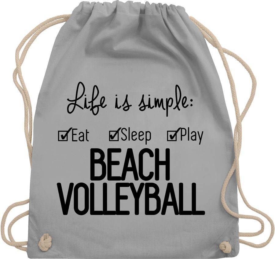 Shirtracer Life is simple Beachvolleyball: T-Shirt Turnbeutel Shirtracer