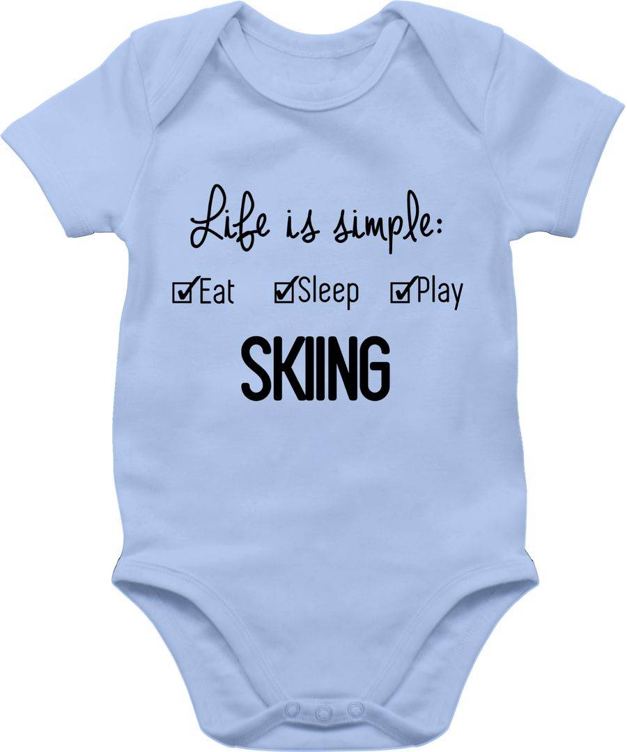 Shirtracer Life is simple Skiing: Tshirt Rucksack Shirtracer