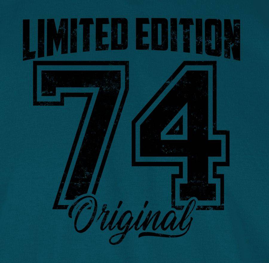 Shirtracer Limited Edition 1974 Original Schwarz Vintage Fünfzigster: Tshirt Gym Bag Shirtracer