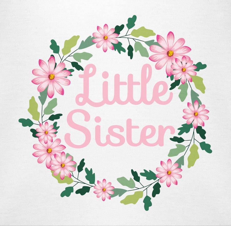 Shirtracer Little Sister Mit Blumenkranz Shirts & Mehr Shirtracer