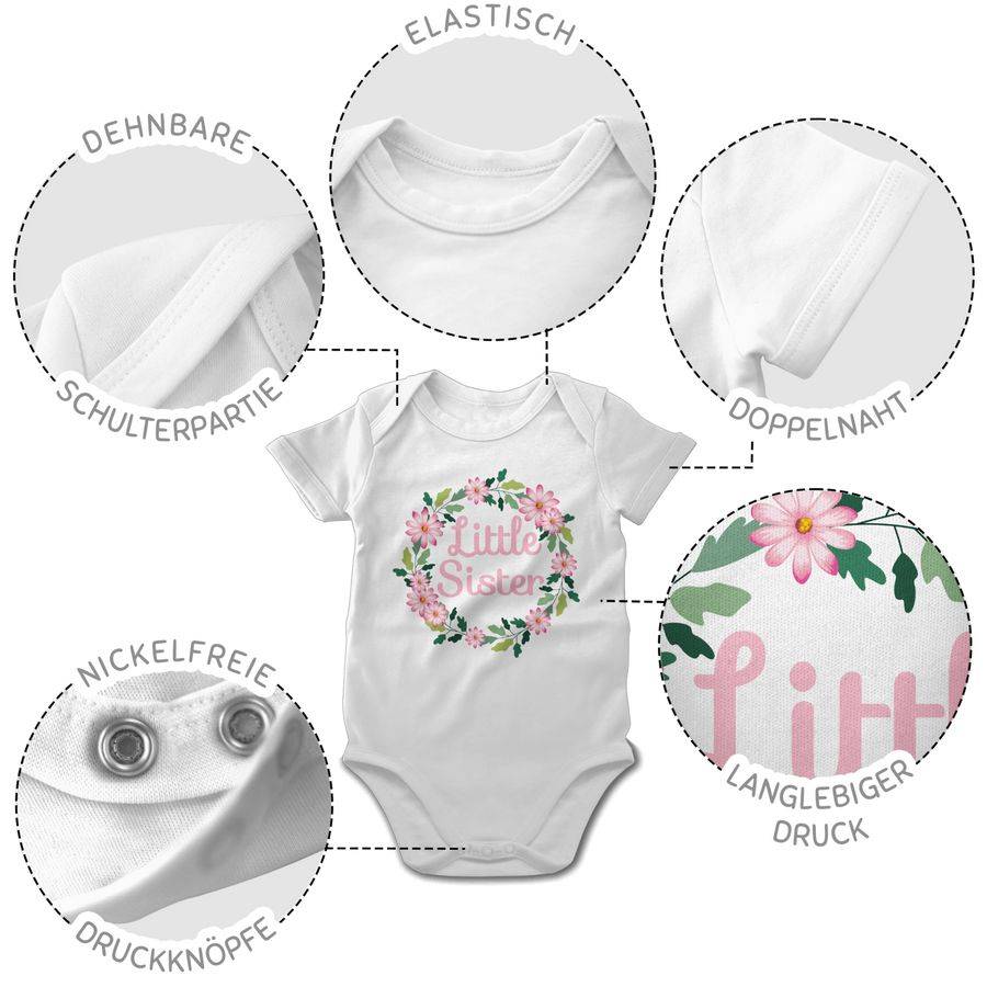 Shirtracer Little Sister Mit Blumenkranz Shirts & Mehr Shirtracer