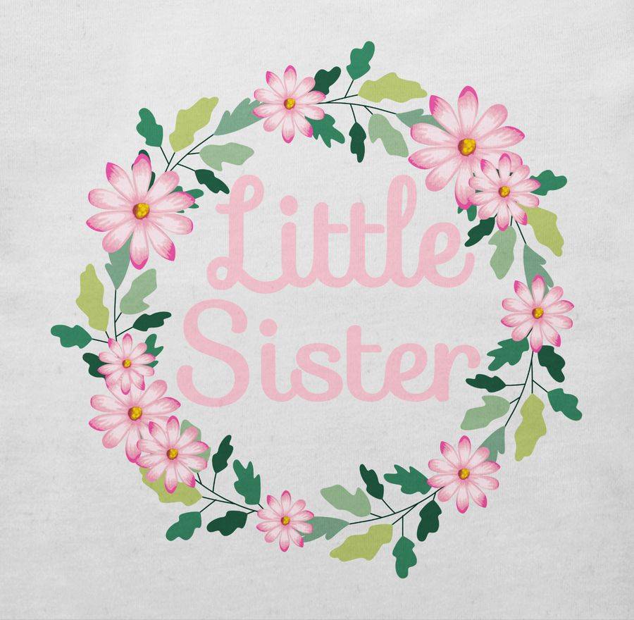 Shirtracer Little Sister Mit Blumenkranz Shirts & Mehr Shirtracer