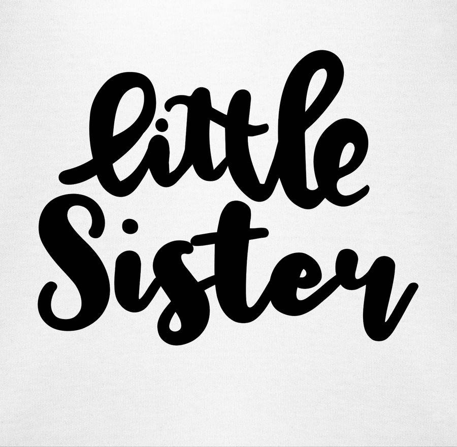 Shirtracer Little Sister - Schwarz: T-Shirt Turnbeutel Shirtracer