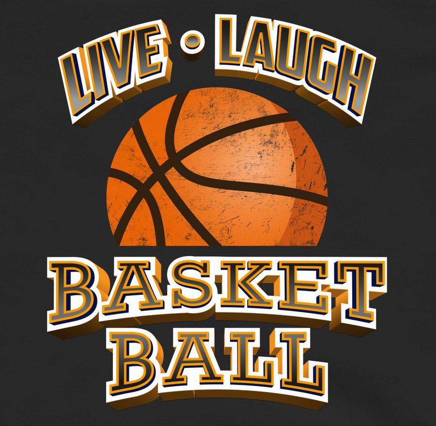 Shirtracer Live Laugh Basketball Vintage: Tshirt Turnbeutel Shirtracer