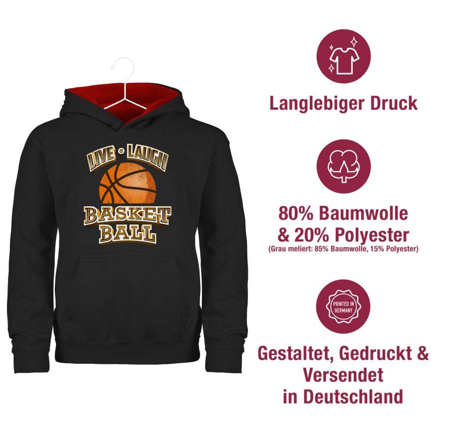 Shirtracer Live Laugh Basketball Vintage: Tshirt Turnbeutel Shirtracer