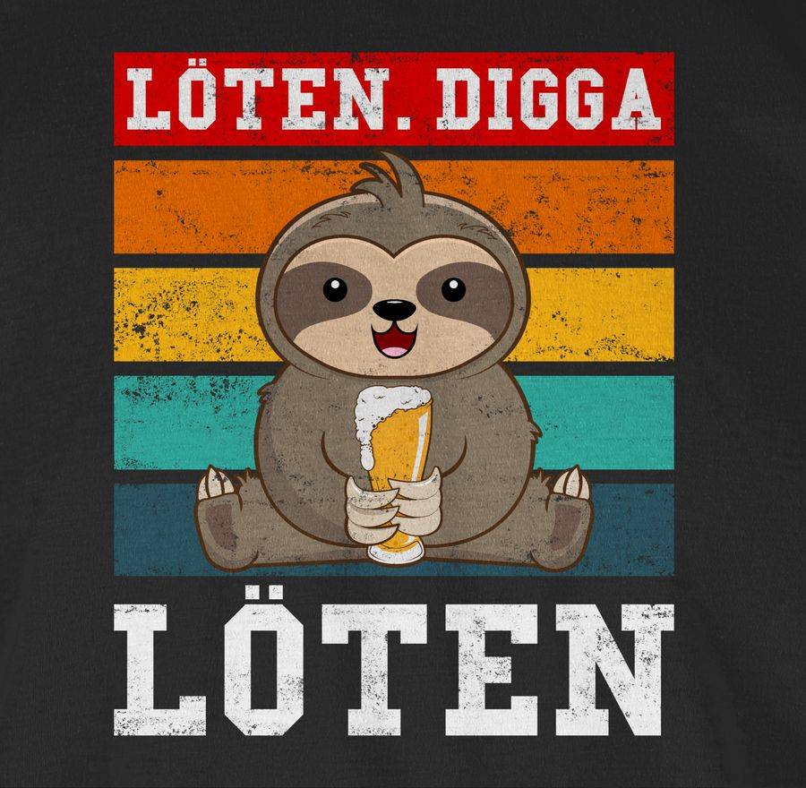 Shirtracer Löten Digga Löten Vintage Weiß Bunt Shirts & Mehr Shirtracer
