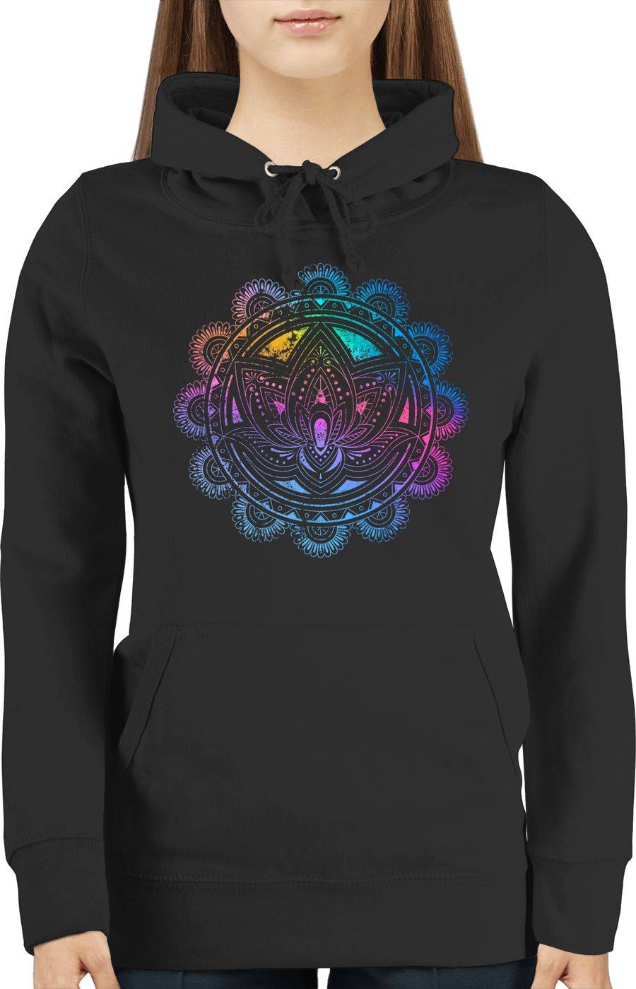 Shirtracer Lotusblume Lotus Meditation Entspannung Spirituelle Mandala Pilates: T-Shirt Ruc Shirtracer