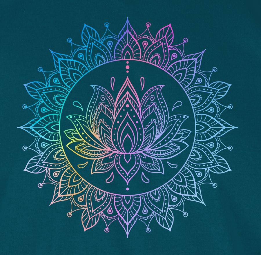 Shirtracer Lotusblume Spirituelle Meditation Mandala Pilates Lotus Entspannung Shirts & M Shirtracer