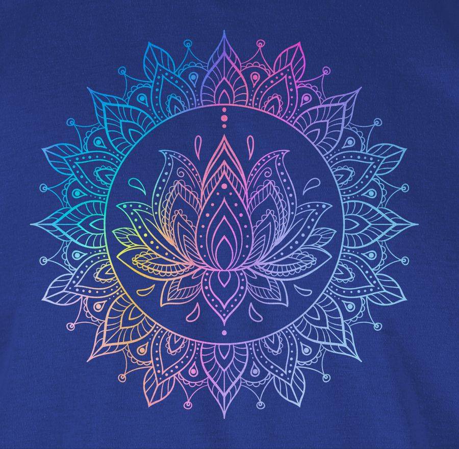 Shirtracer Lotusblume Spirituelle Meditation Mandala Pilates Lotus Entspannung Shirts & M Shirtracer