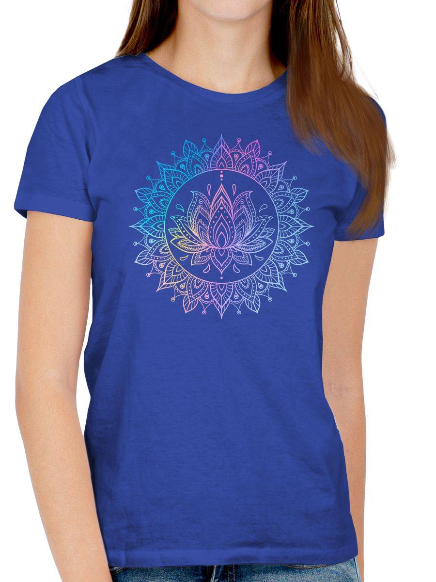 Shirtracer Lotusblume Spirituelle Meditation Mandala Pilates Lotus Entspannung Shirts & M Shirtracer
