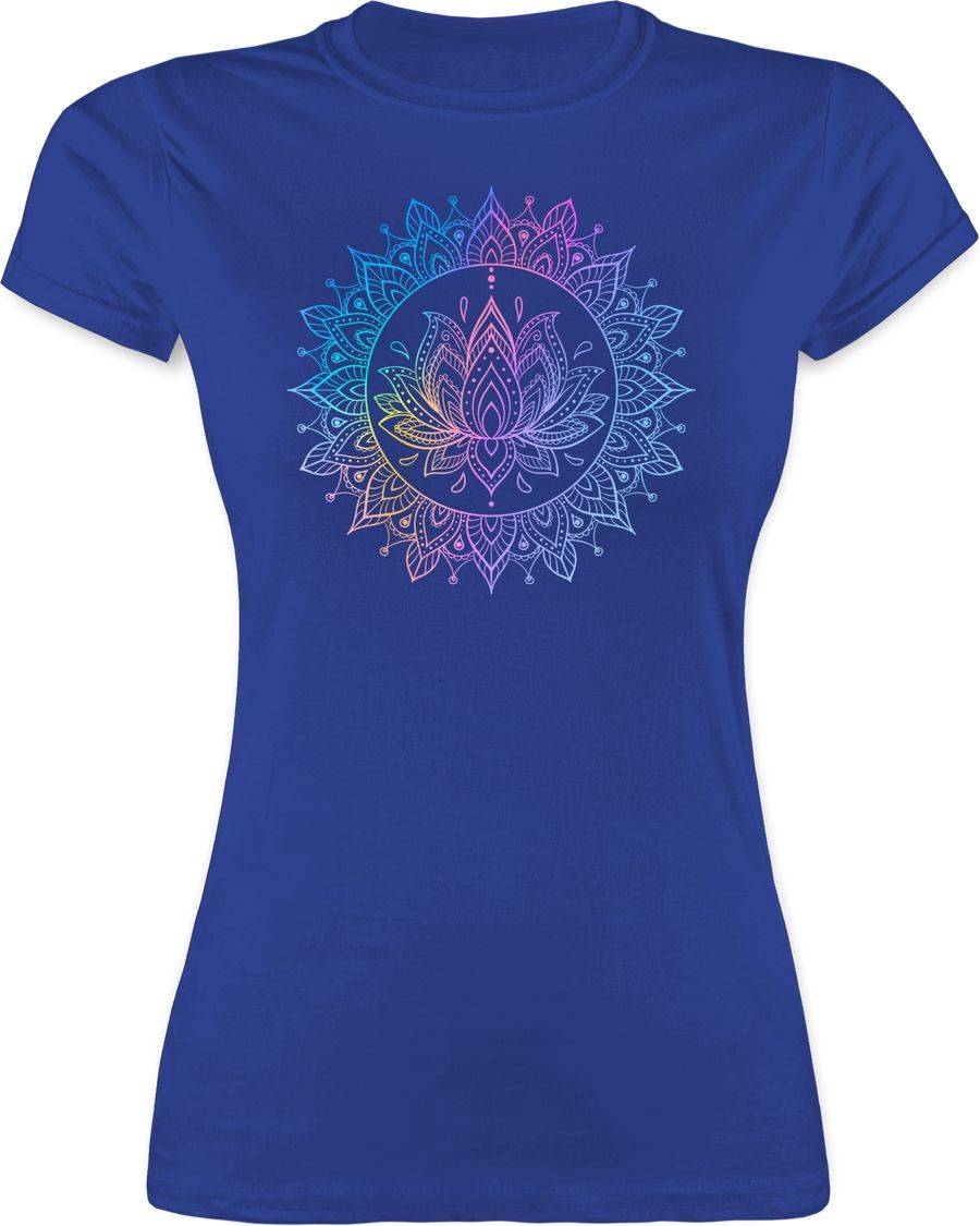 Shirtracer Lotusblume Spirituelle Meditation Mandala Pilates Lotus Entspannung Shirts & M Shirtracer