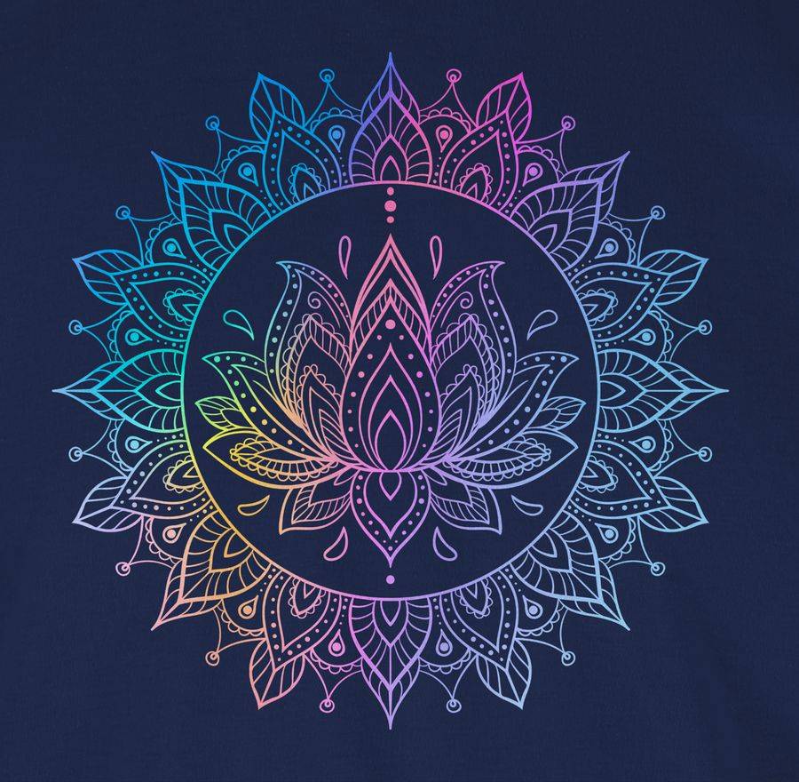 Shirtracer Lotusblume Spirituelle Meditation Mandala Pilates Lotus Entspannung Shirts & M Shirtracer