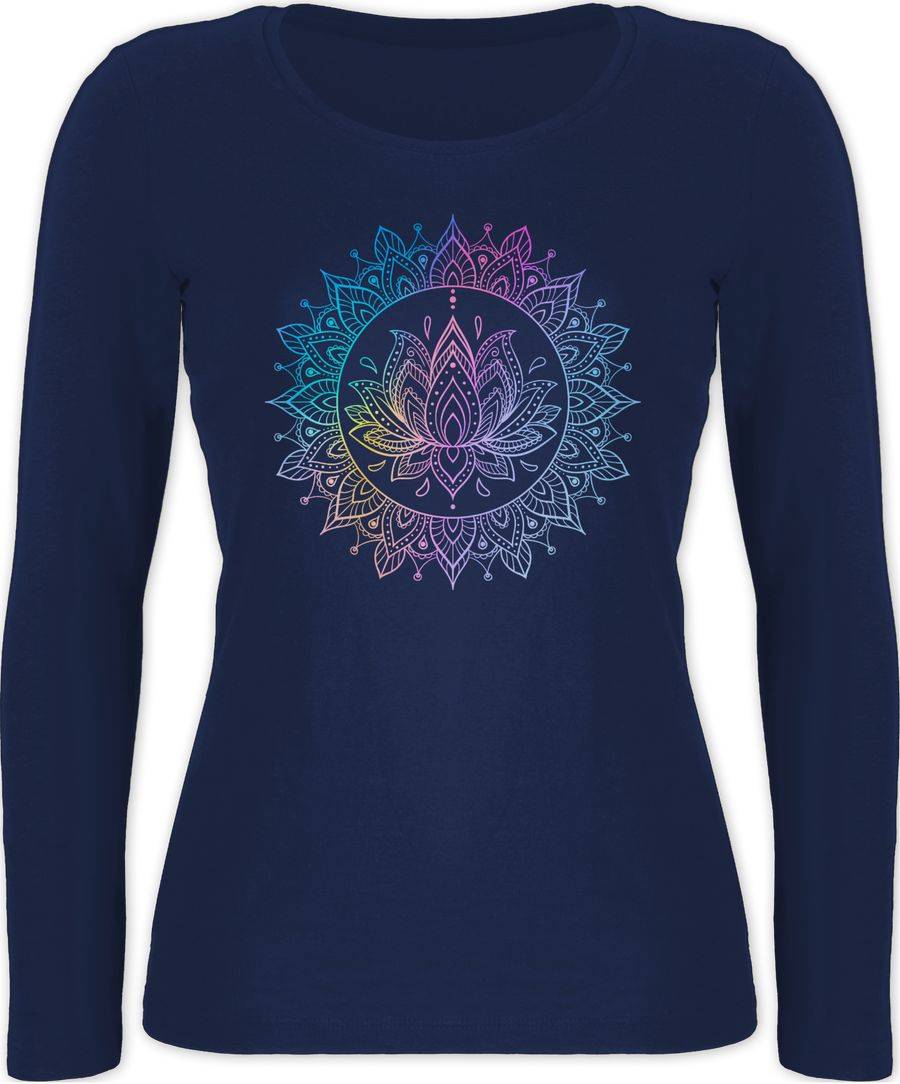 Shirtracer Lotusblume Spirituelle Meditation Mandala Pilates Lotus Entspannung Shirts & M Shirtracer