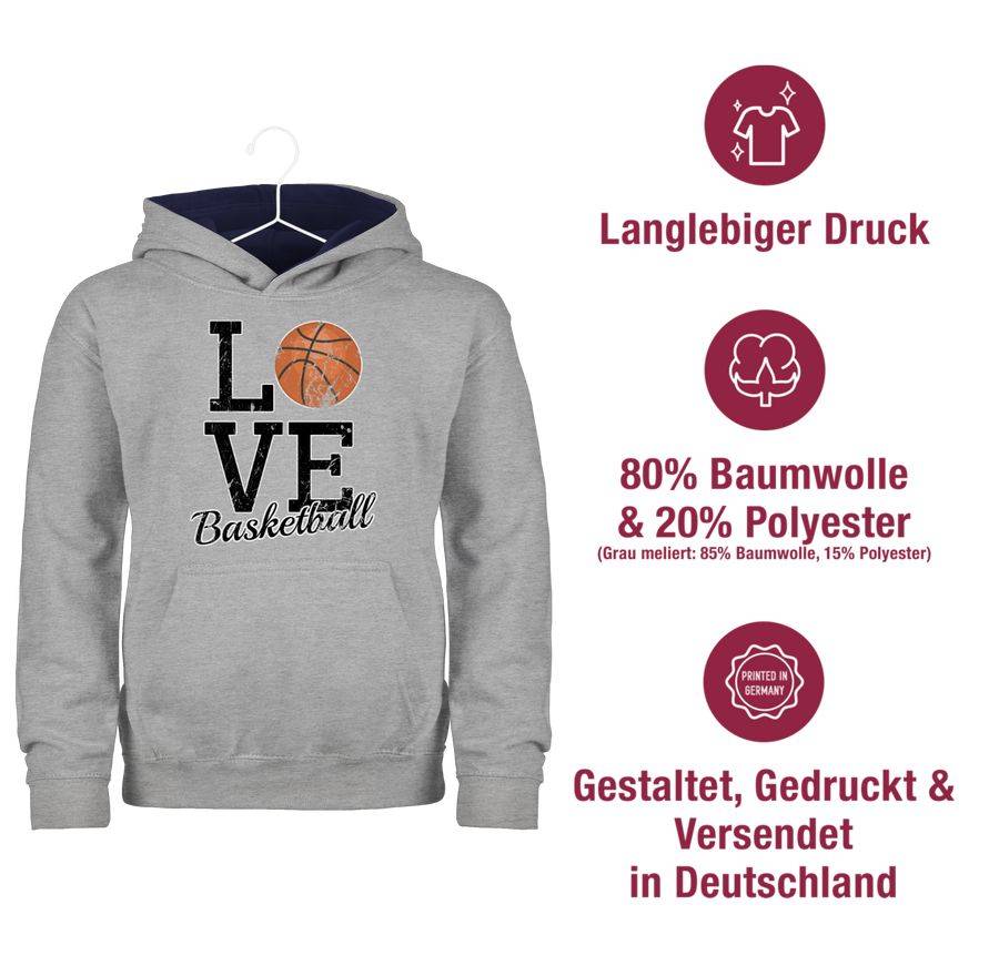 Shirtracer Love Basketball: T-Shirt Turnbeutel Shirtracer