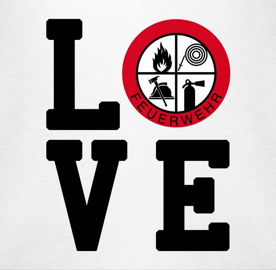 Shirtracer LOVE Feuerwehr: Tshirt Gym Bag Shirtracer