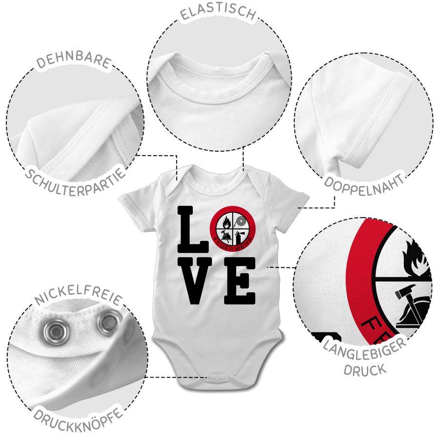Shirtracer LOVE Feuerwehr: Tshirt Gym Bag Shirtracer