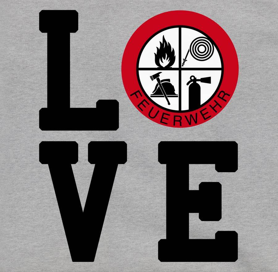 Shirtracer LOVE Feuerwehr: Tshirt Gym Bag Shirtracer