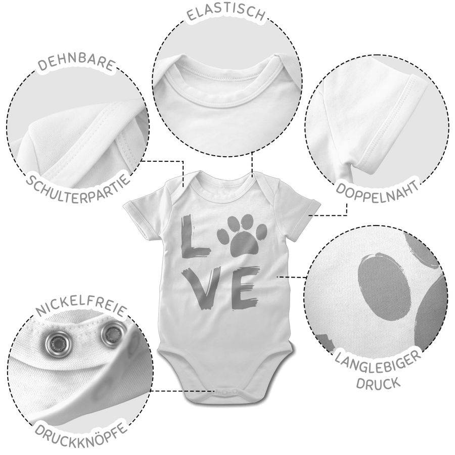 Shirtracer Love Pfotenabdruck: Tshirt Rucksack Shirtracer