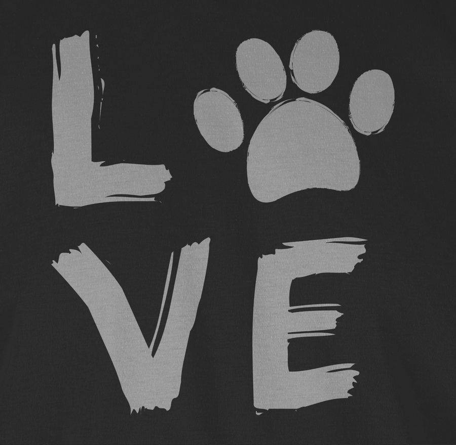 Shirtracer Love Pfotenabdruck: Tshirt Rucksack Shirtracer