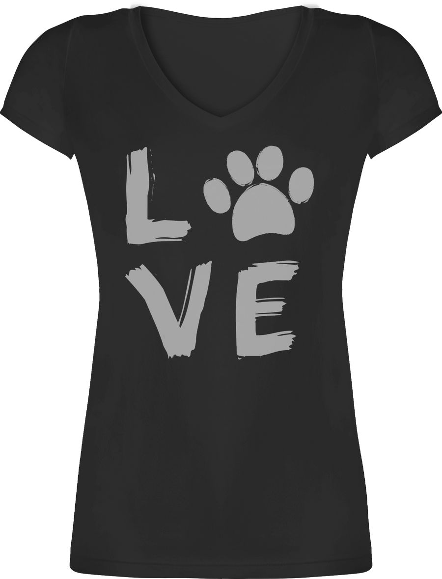 Shirtracer Love Pfotenabdruck: Tshirt Rucksack Shirtracer