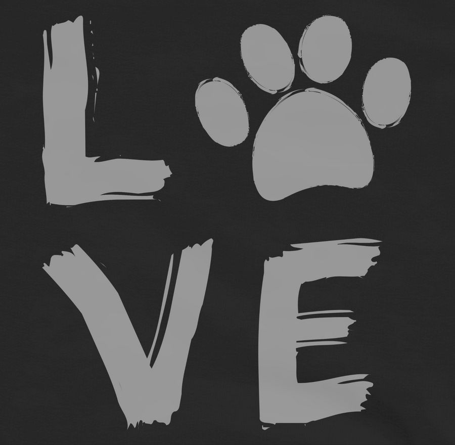 Shirtracer Love Pfotenabdruck: Tshirt Rucksack Shirtracer