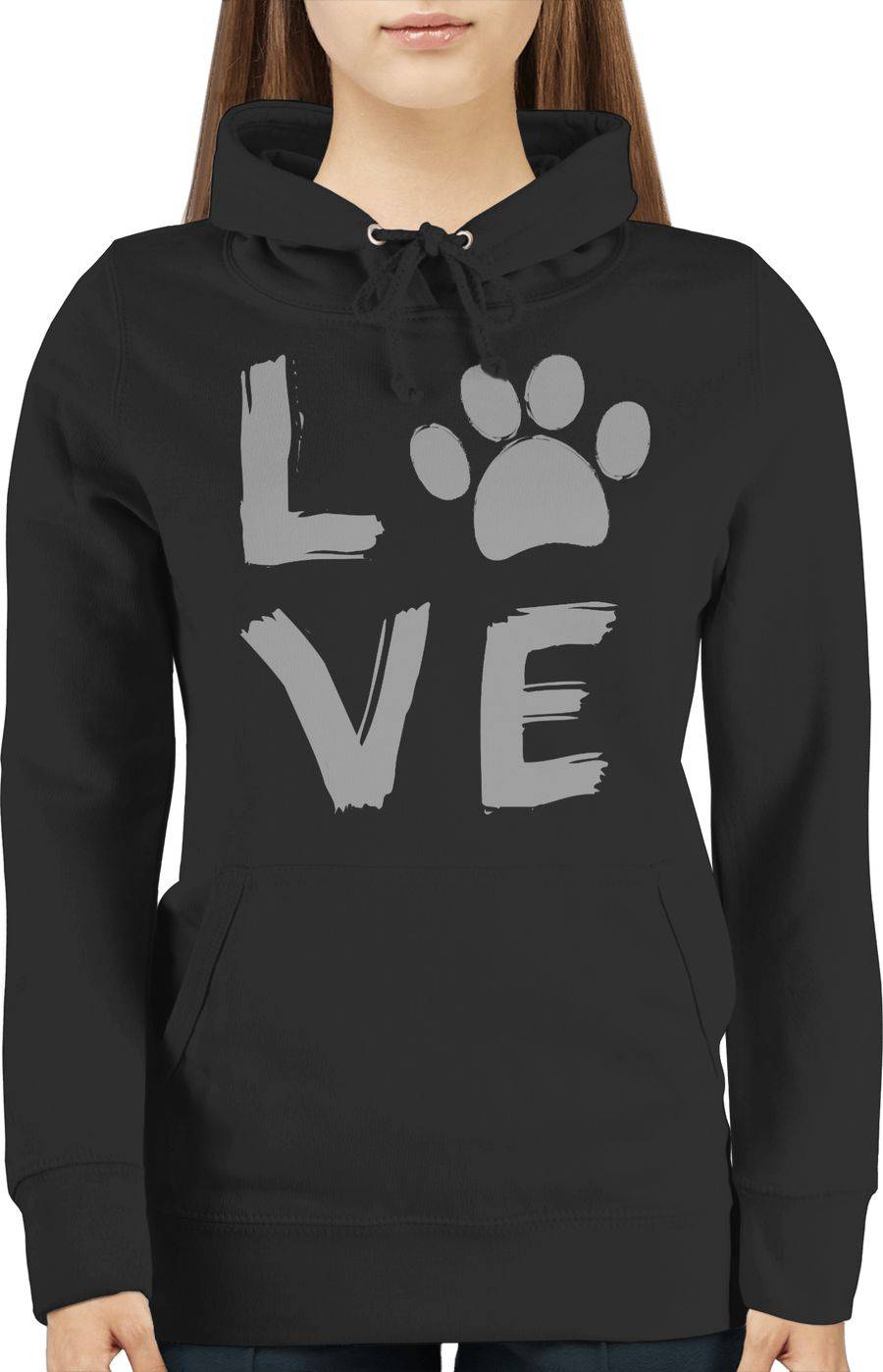 Shirtracer Love Pfotenabdruck: Tshirt Rucksack Shirtracer