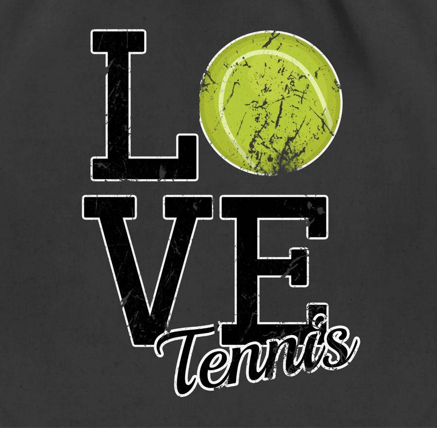 Shirtracer Love Tennis: Tshirt Turnbeutel Shirtracer