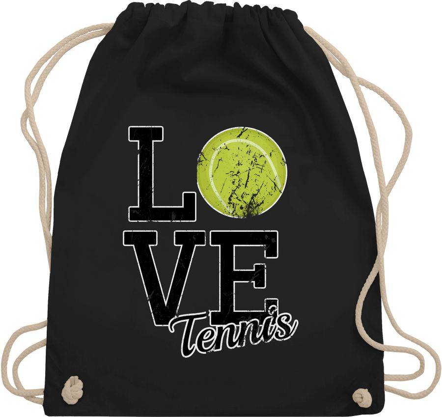 Shirtracer Love Tennis: Tshirt Turnbeutel Shirtracer