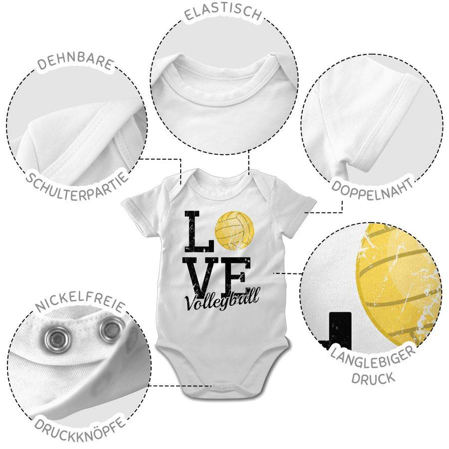 Shirtracer Love Volleyball Gold Shirts & Mehr Shirtracer