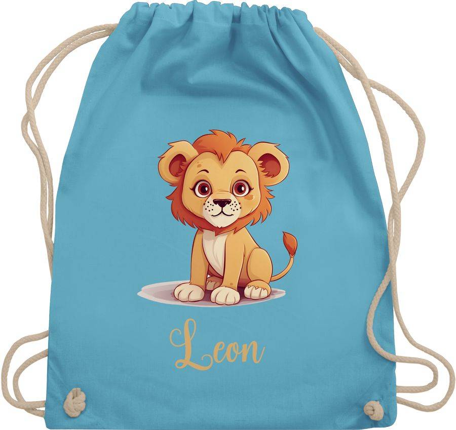 Shirtracer Löwe König der Tiere Leu mit Namen - Zootiere Tiermotiv: Tshirt Gym Bag Shirtracer