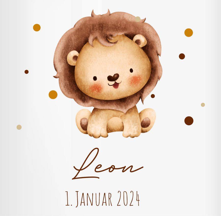 Shirtracer Löwe Mit Name Und Datum - Geburtstag Geburt Tiermotiv Geschenk: Tshirt Gym Bag Shirtracer