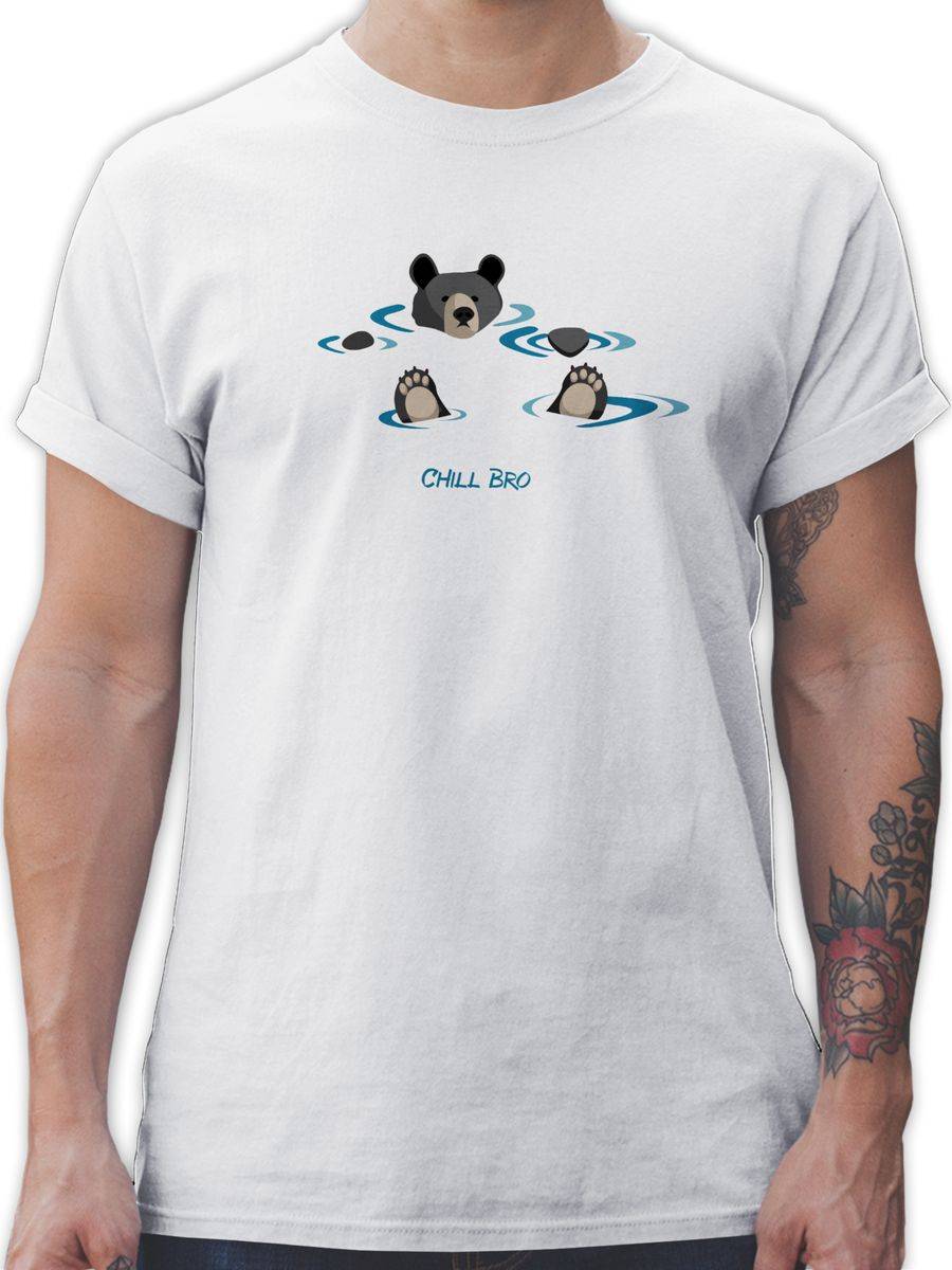 Shirtracer Lustiges Bärenmotiv Chill Bro Shirts & Mehr Shirtracer