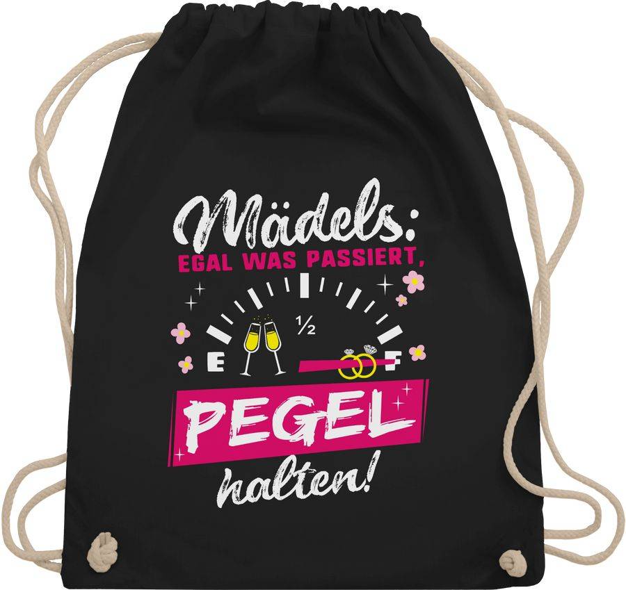 Shirtracer Mädels: Egal was passiert, Pegel halten! JGA Fuchsia: T-Shirt Rucksack Shirtracer
