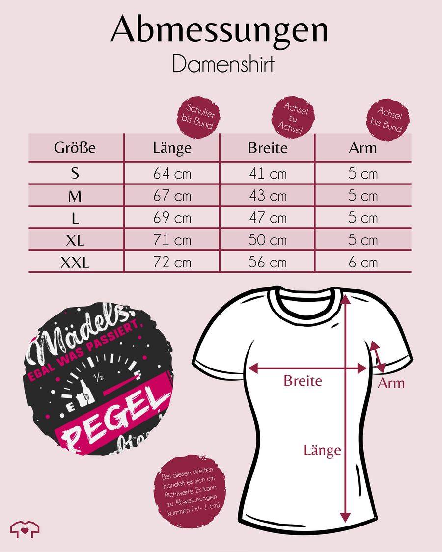 Shirtracer Mädels: Egal Was Passiert, Pegel Halten Karneval: T-Shirt Turnbeutel Shirtracer