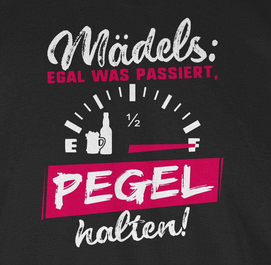 Shirtracer Mädels: Egal Was Passiert, Pegel Halten!: Tshirt Gym Bag Shirtracer