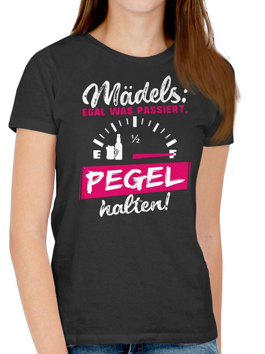 Shirtracer Mädels: Egal Was Passiert, Pegel Halten!: Tshirt Gym Bag Shirtracer