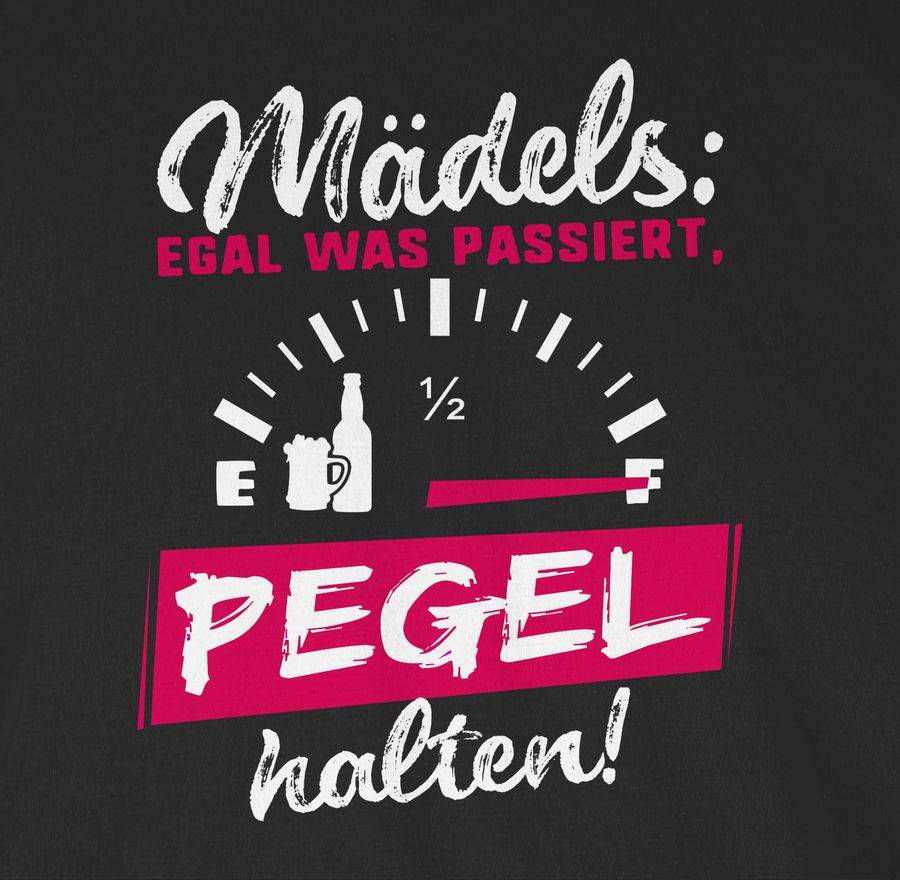 Shirtracer Mädels: Egal Was Passiert, Pegel Halten!: Tshirt Gym Bag Shirtracer