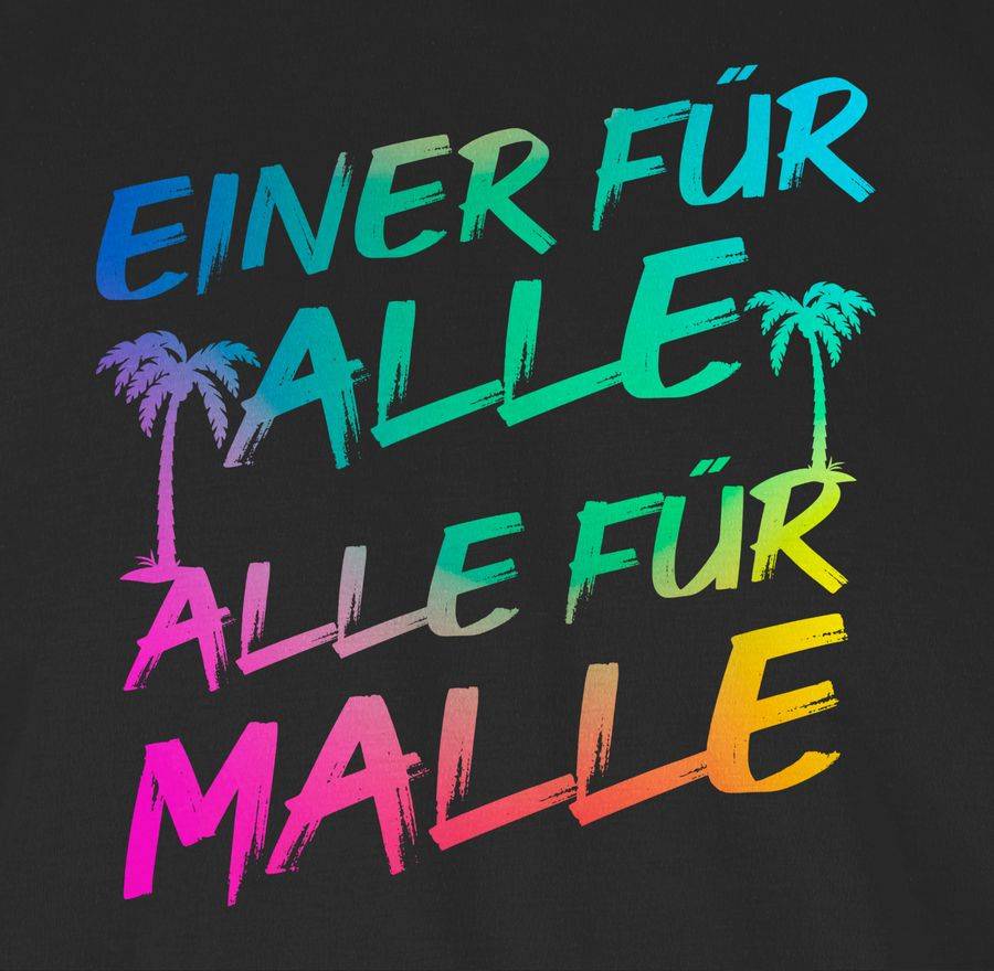 Shirtracer Malle Für Alle - Einer Für Alle Alle Für Malle: Tshirt Turnbeutel Shirtracer