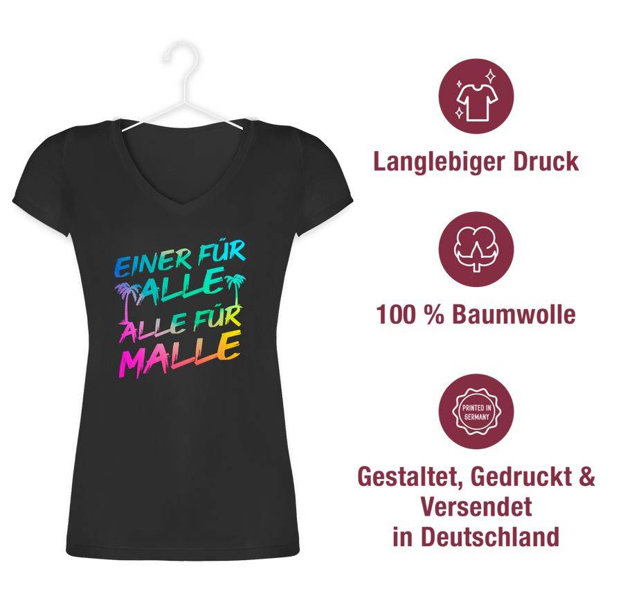 Shirtracer Malle Für Alle - Einer Für Alle Alle Für Malle: Tshirt Turnbeutel Shirtracer