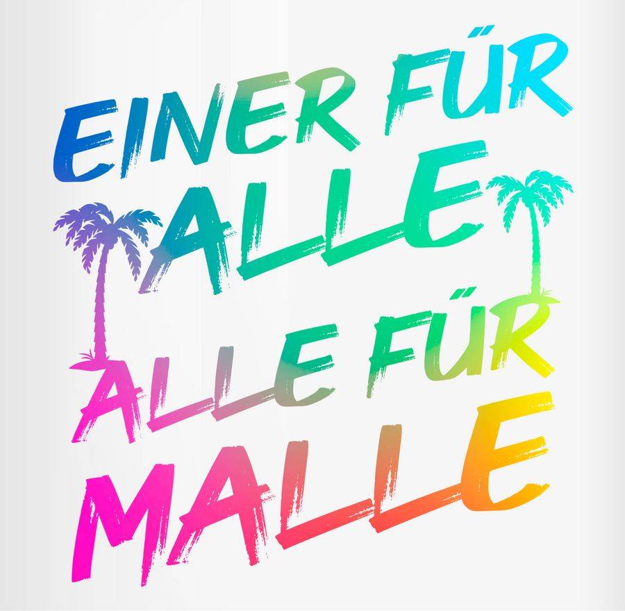Shirtracer Malle Für Alle - Einer Für Alle Alle Für Malle: Tshirt Turnbeutel Shirtracer
