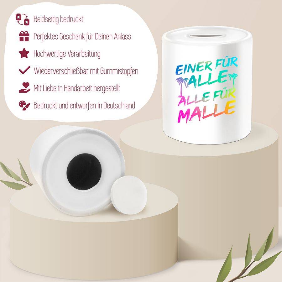 Shirtracer Malle Für Alle - Einer Für Alle Alle Für Malle: Tshirt Turnbeutel Shirtracer