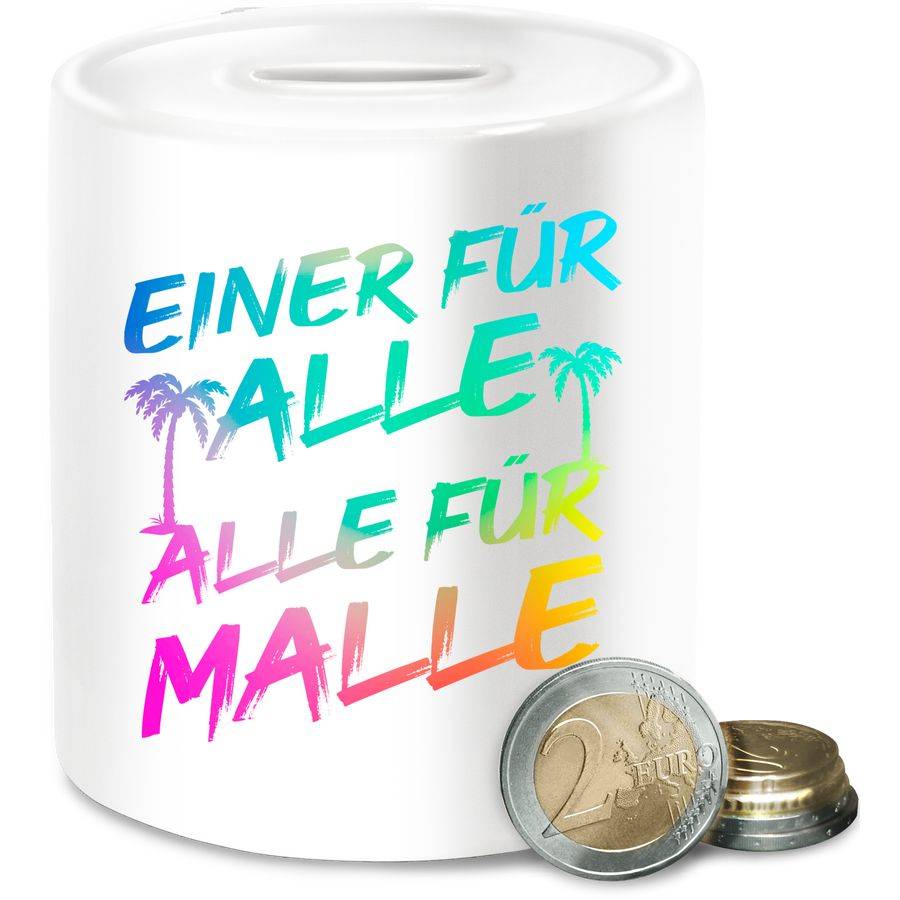 Shirtracer Malle für Alle - Einer für alle Alle für Malle: Tshirt Turnbeutel Shirtracer