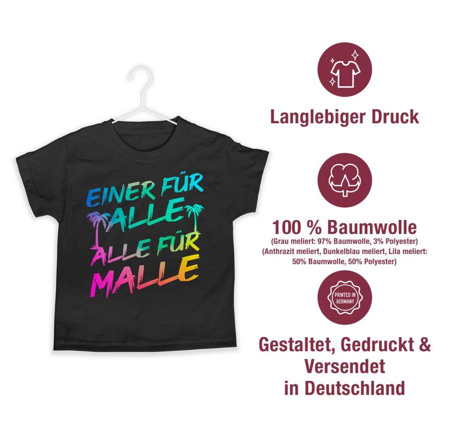 Shirtracer Malle Für Alle - Einer Für Alle Alle Für Malle: Tshirt Turnbeutel Shirtracer
