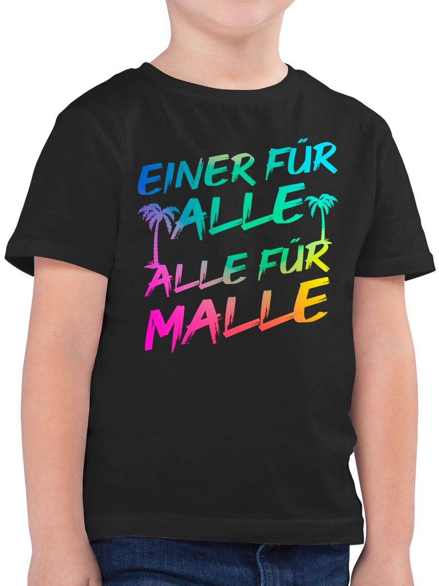 Shirtracer Malle für Alle - Einer für alle Alle für Malle: Tshirt Turnbeutel Shirtracer