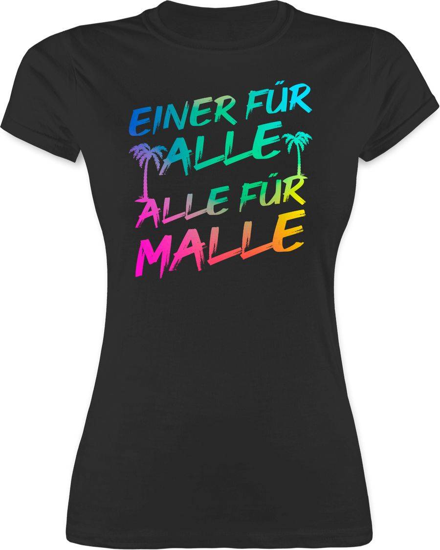 Shirtracer Malle für Alle - Einer für alle Alle für Malle: Tshirt Turnbeutel Shirtracer