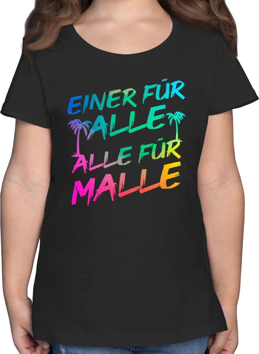 Shirtracer Malle für Alle - Einer für alle Alle für Malle: Tshirt Turnbeutel Shirtracer