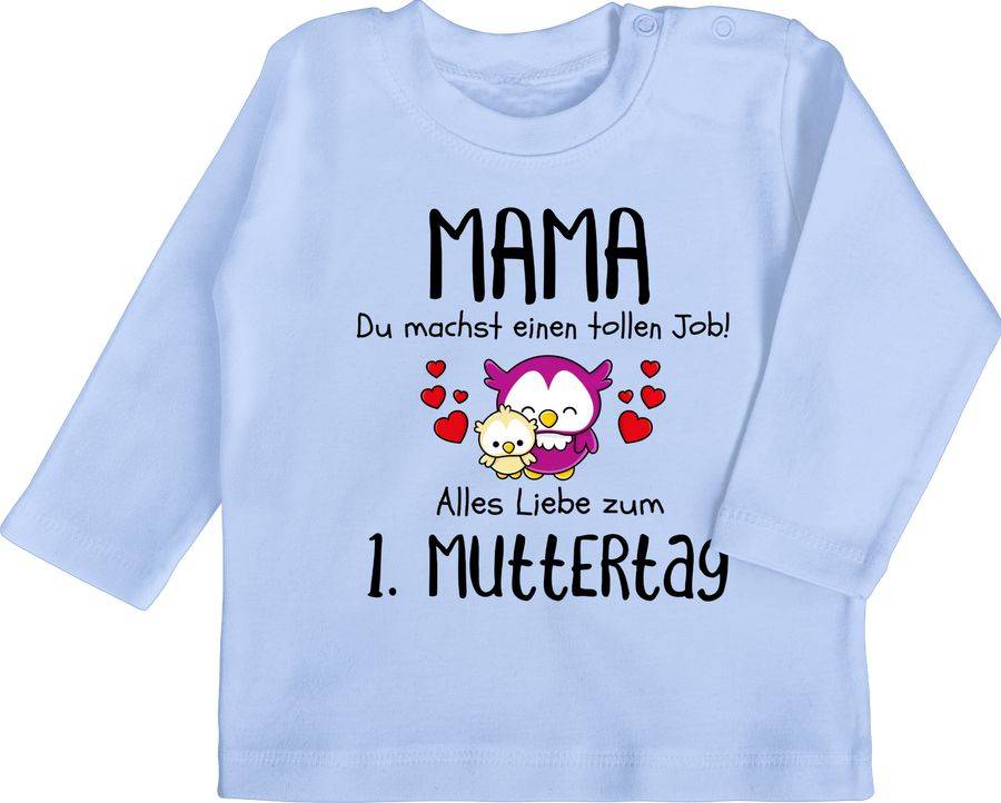 Shirtracer Mama du machst einen tollen Job alles Liebe zum 1. Muttertag schwarz Shirts & Shirtracer