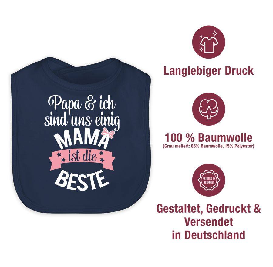 Shirtracer Mama Ist Die Beste - Rosa Weiß: T-Shirt Turnbeutel Shirtracer